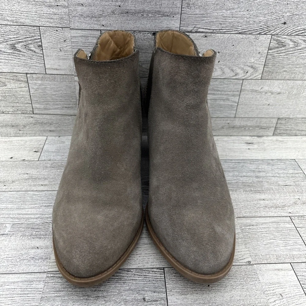 Vionic Anne‎ Tan Snake Print Leather Suede Ankle Boots Women Size 6